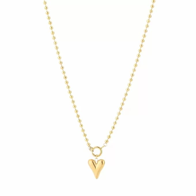 Bijoutheek Collier Hart Balletjes Goud