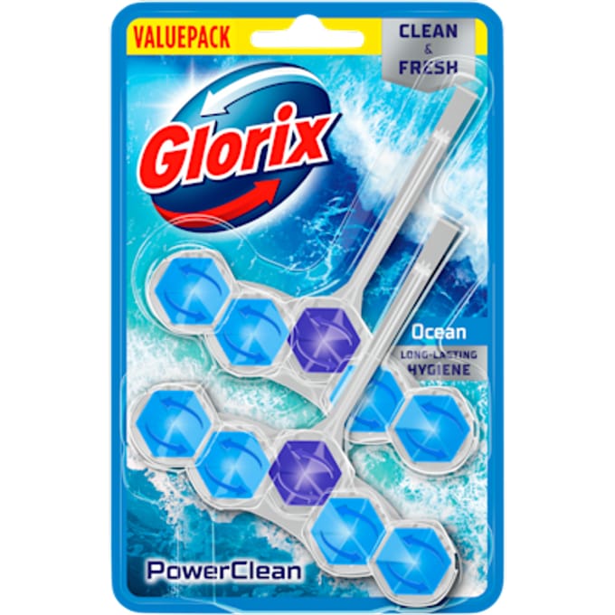 Glorix Toiletblok Power Clean Ocean - 2 stuks