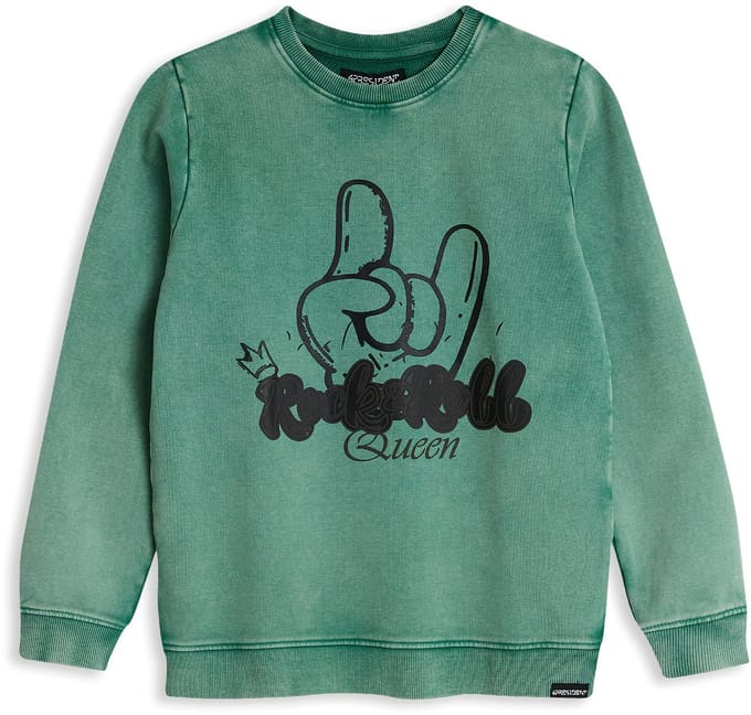 4PRESIDENT Sweater meisjes - Green - Maat 128 - Meisjes trui