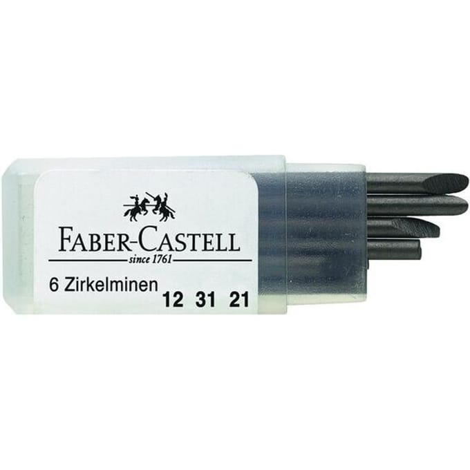 Faber Castell Potloodstiftjes voor passer - koker a 6 st.