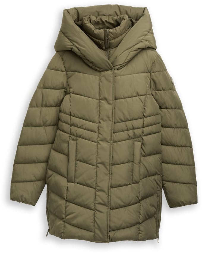 Tom Tailor - Pufferjas in 2-in-1-look - Maat S - jungle soil green