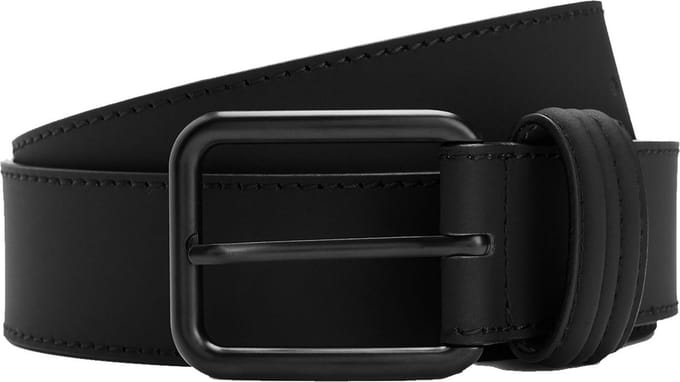 BOSS Leren Riem Peter PS Sz35 Leather Belt W95 Black Zwart