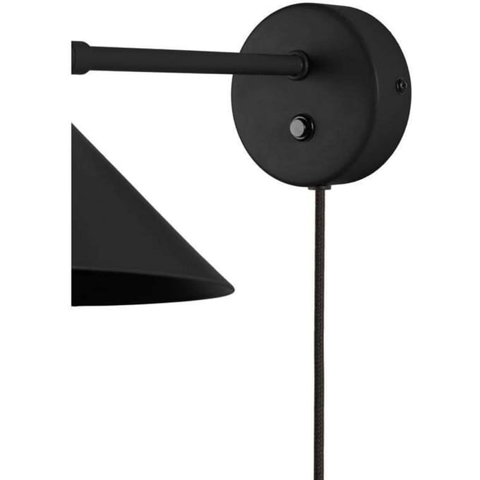 Globen Lighting wandlamp Cannes, zwart, Ø 20 cm