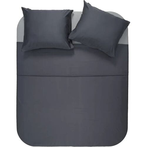 Primaviera DeLuxe Dekbedovertrek Uni Bamboe Antraciet - Tweepersoons 200 x 200/220 cm + 2 kussenslopen