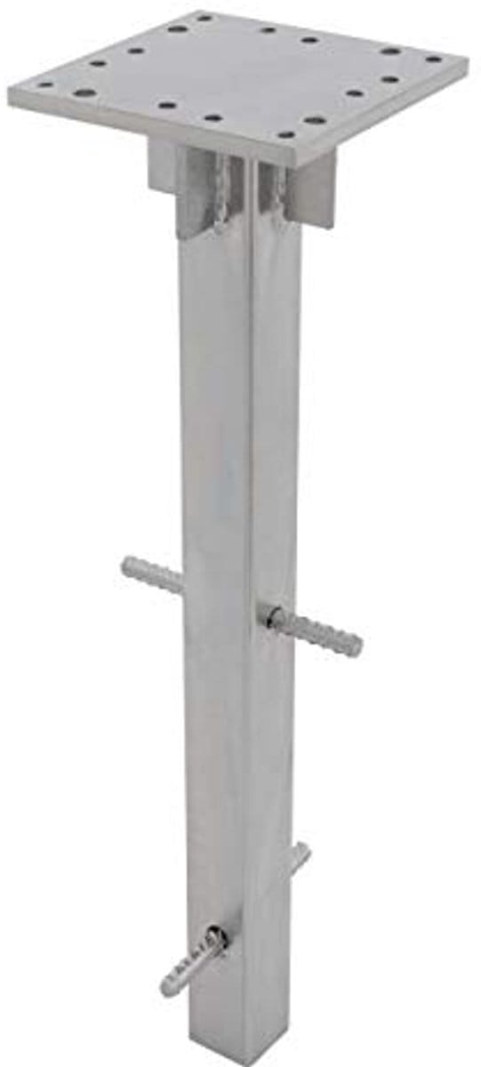 Grondanker Parasol - Stabiele Voet - Parasol Plaatsen - Verzinkt Staal - 50 cm Lengte - Zilver