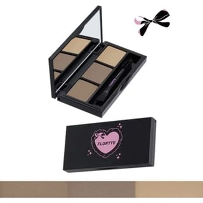 FLORTTE - No Worries Series Three-Color Eyebrow Powder - 2 Colors #01 Warm Brown - 4.2g