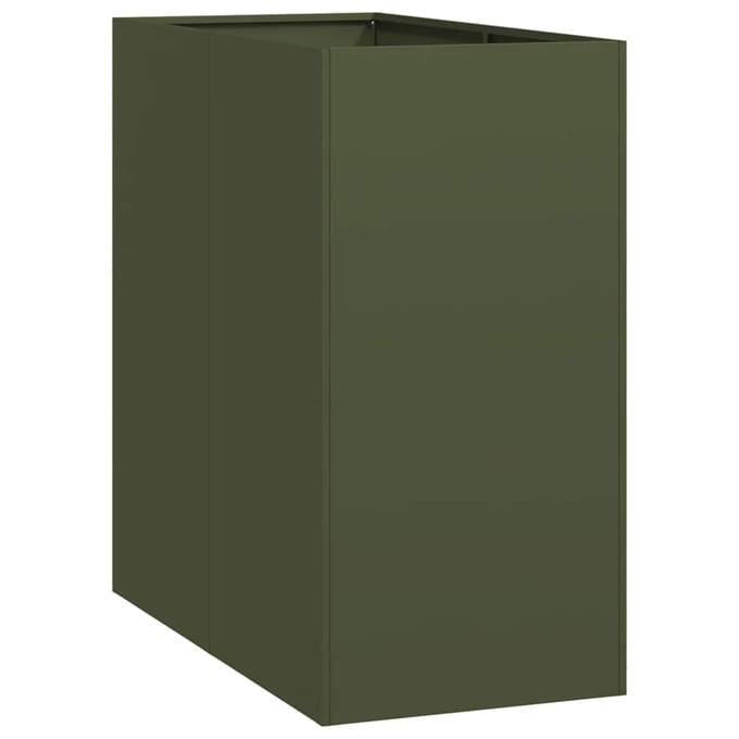 vidaXL - Plantenbak - 40x80x80 - cm - staal - olijfgroen