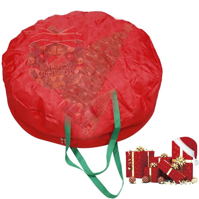 Sac de Rangement Transparent Sac de Rangement pour Couronne de Noël Décoration de Noël