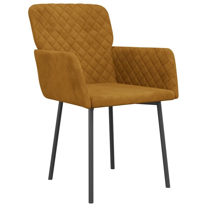 vidaXL - Eetkamerstoelen - 2 - st - fluweel - bruin