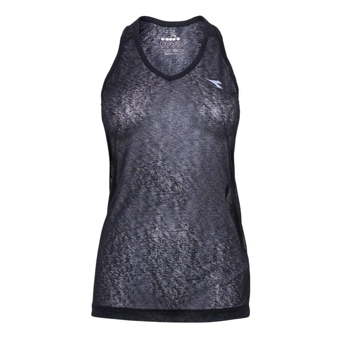 Diadora Vrouwen/dames Mouwloze Tank Top (Zwart)