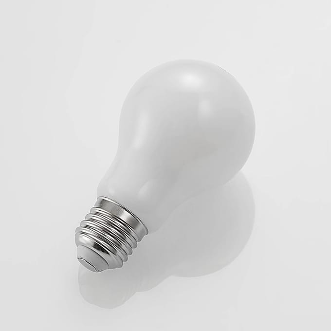 Arcchio LED lamp A60, E27, 4 W, 2.700 K, opaal, dimbaar