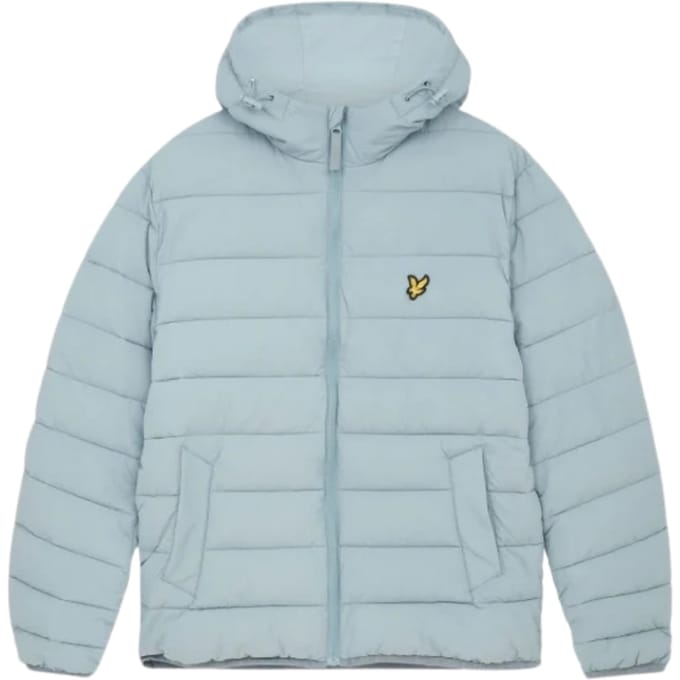 Lyle & Scott Branded Away blauw pufferjack met capuchon