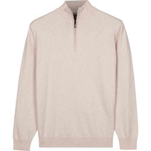 Baileys Trui Solid Color Half Zip Single Knit Shell / male