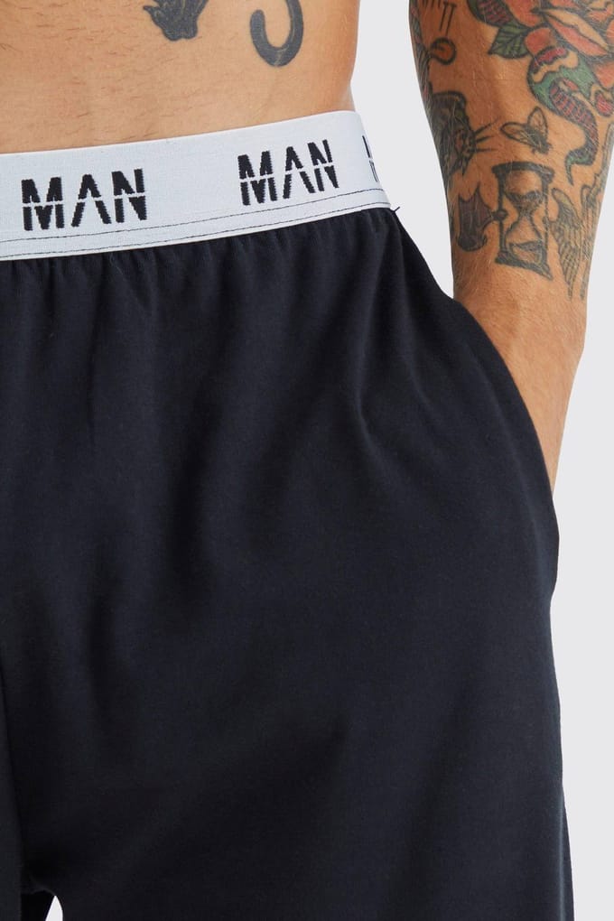 MAN Loungewear Cuffed Jogger | Black | Size Medium