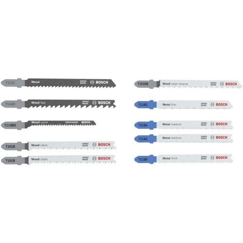 Bosch Accessories 2607012071 Decoupeerzaagblad set Wood and Metal Basic, 10-delig 1 stuk(s)