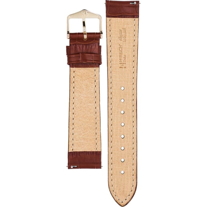 Hirsh Horlogeband Duke Goudbruin - Leer - 19mm