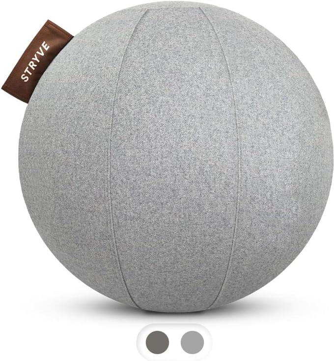 Actieve Balans Bal voor Zitten - Lichtgrijs 65 cm
