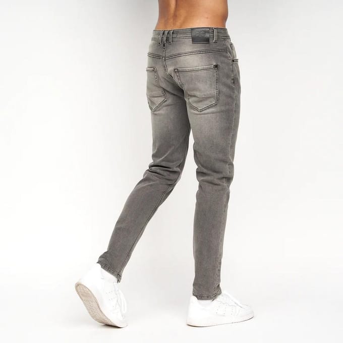 Crosshatch Heren Sheldons Slim Jeans (Lichtgrijs)