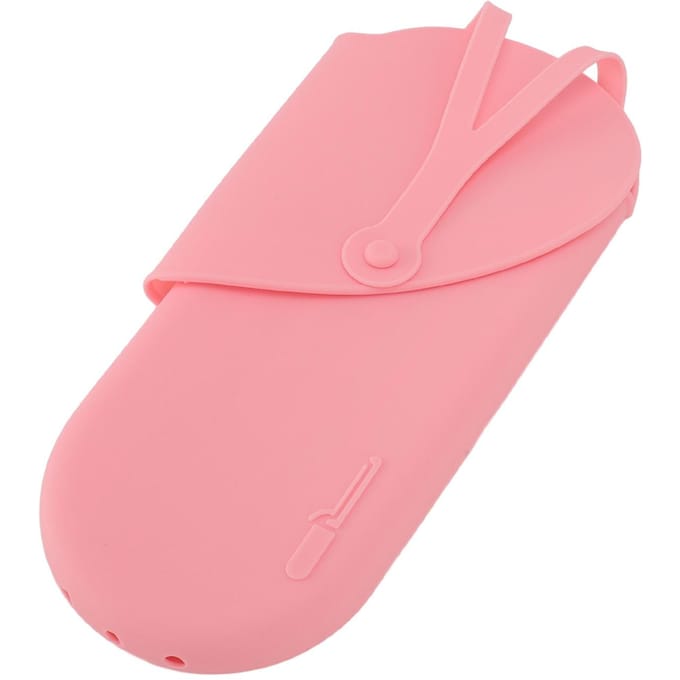 Siliconen Hittebestendige Mat Pouch met Ophanggat Draagbare Reis Krultang Pad Haar roze
