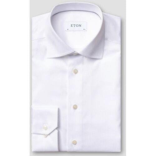 Eton Overhemd Signature Twill Uni Cutaway Wit / male