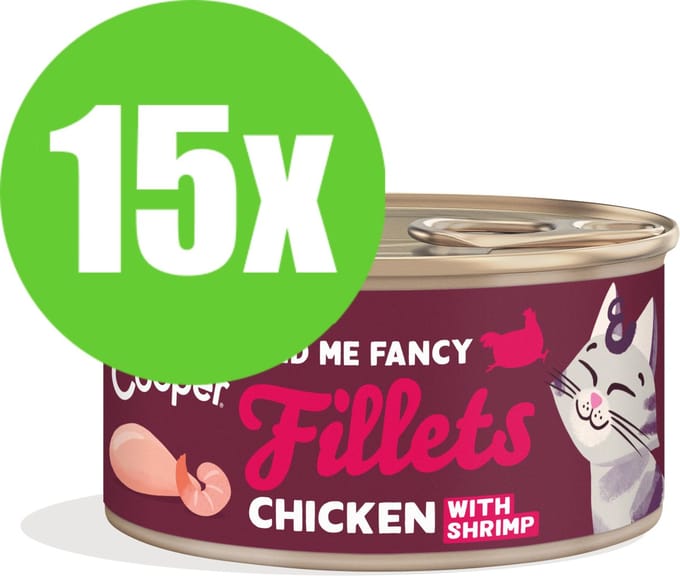 15x Edgard & Cooper Cat Fillets Chicken/Shrimp - 70 gr - Natvoeding Kat