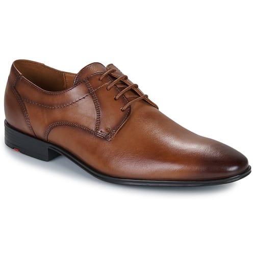 Leren derbyschoenen met siernaden, model 'CORE'