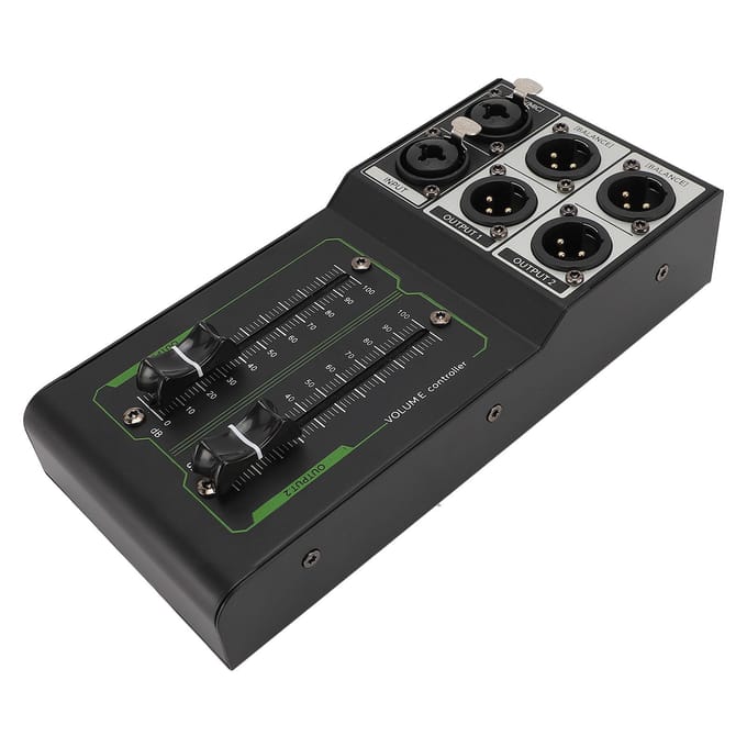 Passieve Volume Controller Volledig Metaal Verliesvrij 1 in 2 Uit Nauwkeurige Stereo Volume Controller voor black