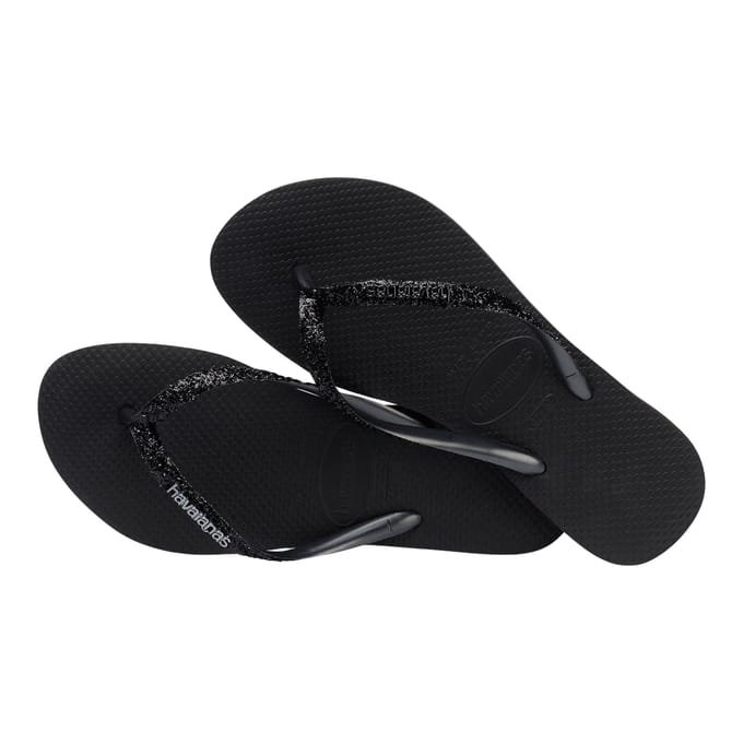 Havaianas Havaianas Slim Glitter II Slippers zwart Rubber