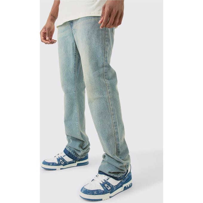 Lange Uitlopende Stijve Jeans | Antique Blue | Size 36