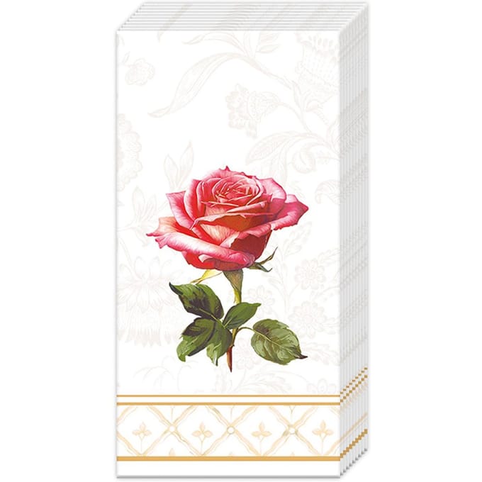 Papieren zakdoeken "Lovely Rose"