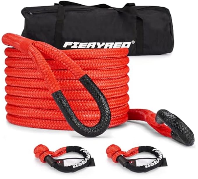Kinetisch Hersteltouw 7/8 Inch 30 FT met Zachte Sluiting en Power Stretch