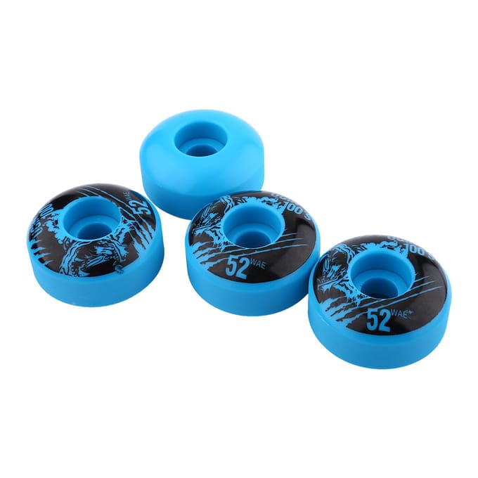 52mm x 30mm 4 stuks set Outdoor Klassiek Duurzaam PU Cruiser Longboard Skateboard Wielen   (blauw) black
