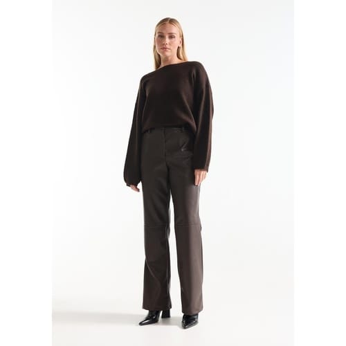 Broek Jansen Amsterdam Bina PU425 Leather Dark Brown