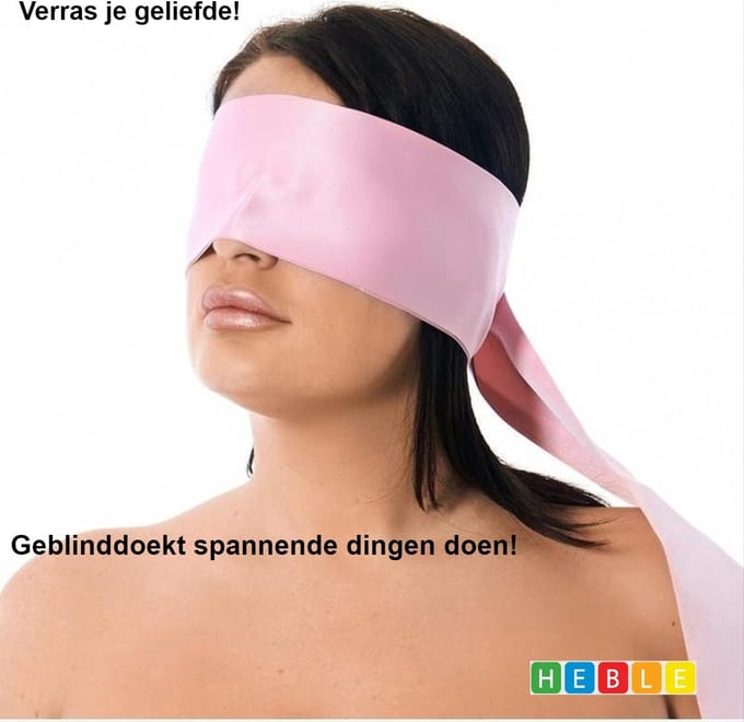 *** Bondage Blinddoek - Roze - 150 cm x 10 cm - Nylon - Bdsm - Plagen Stout - van Heble® ***