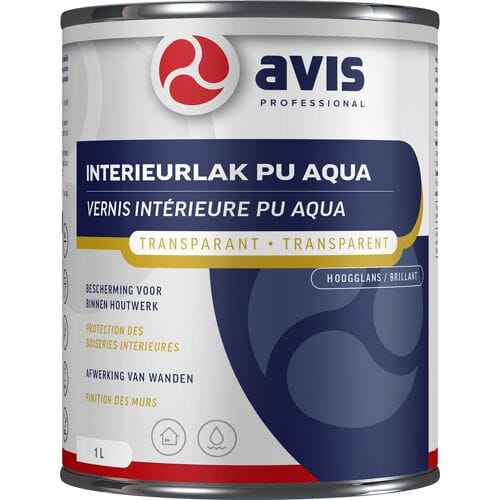 Avis Aqua Pu lak hoogglans - 1 liter