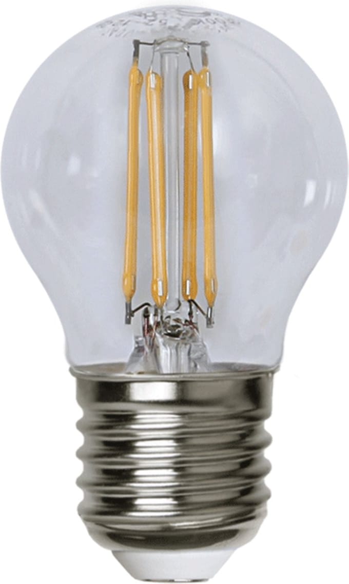 Kogellamp - E27 - 4.2W - Extra Warm Wit - 2700K - Dimbaar - Filament - Helder