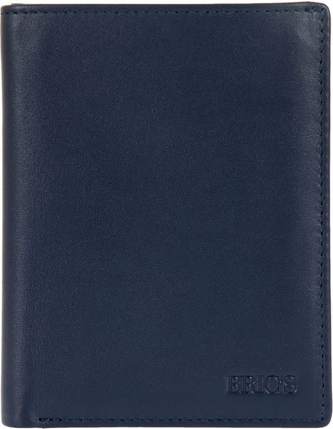 BRIC'S Leren Kaarthoes Bernina Wallet Ocean Blue Donkerblauw
