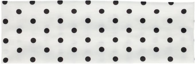 Haarsoires Haarband Stof 7cm – Stippen Print – Jersey – Zwart Wit