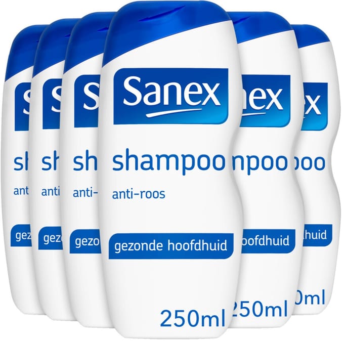 Sanex Anti-Dandruff Shampoo - 6 x 250 ml