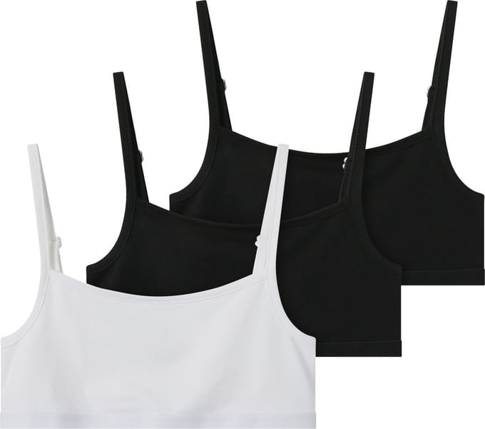 NAME IT - TKFSHORT STRAP TOP 3P SOLID NOOS - Meisjes - Onderhemden
