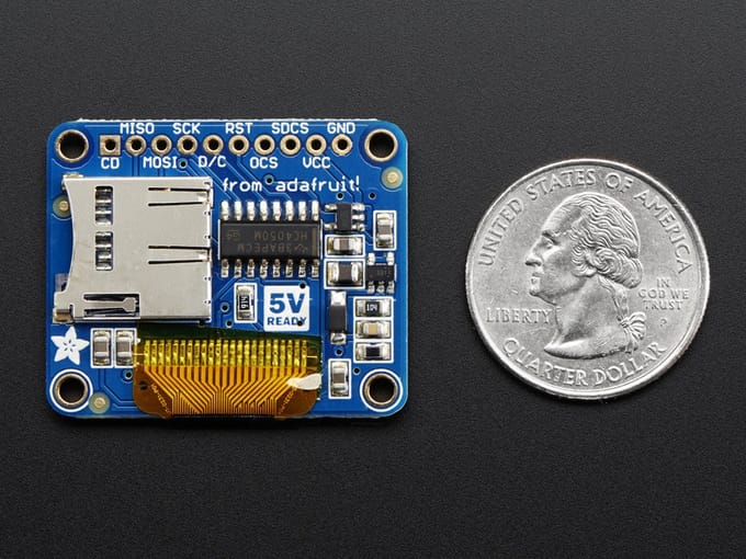 OLED Breakout Board - 16-bit Color 0.96 inch w/microSD holder Adafruit 684