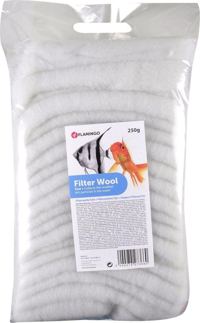 Aquarium filtermateriaal Filterwatten - 250 gr - Wit - 250 gr