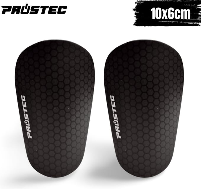 Prostec Mini Scheenbeschermers - Maat M - Voetbal - Kleine Scheenbeschermers - Zwart - 10x6cm