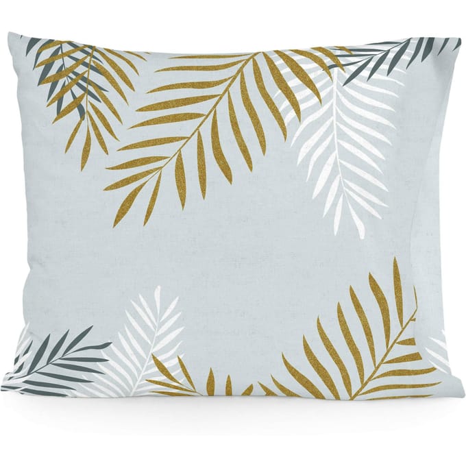 Kussensloop Foliage Mint | Blanc