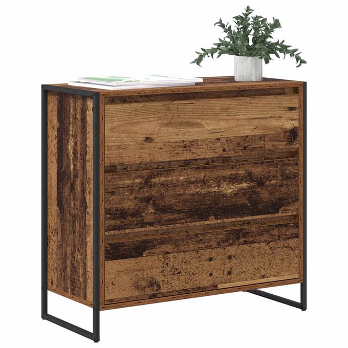 vidaXL - Dressoir - Oud - Hout - 79 - x - 36 - x - 75.5 - cm - Bewerkt - hout
