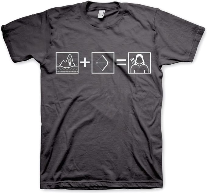 DC Comics Arrow Heren Tshirt -L- Arrow Riddle Grijs