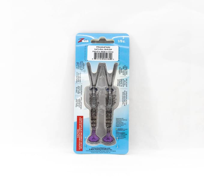 Zman Soft Lure PrawnstarZ 3 Inch 2/Verpakking Natte Garnaal (2602) black