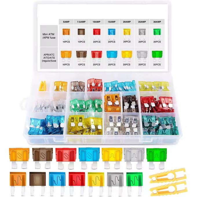 Rosfix AutoFuse ProMix 240 Set - Autozekeringen Mini en Standaard - 240x, 5A–30A, Kleurgecodeerd