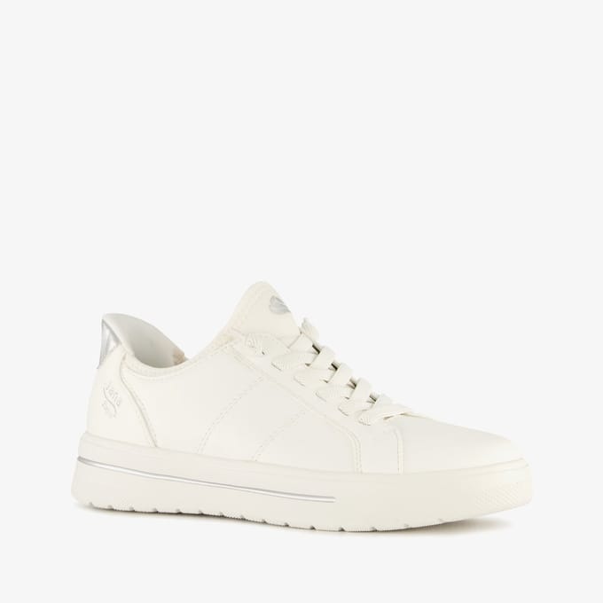 Jana Step In dames sneakers met H leest wit zilver - Maat 41 - Uitneembare zool