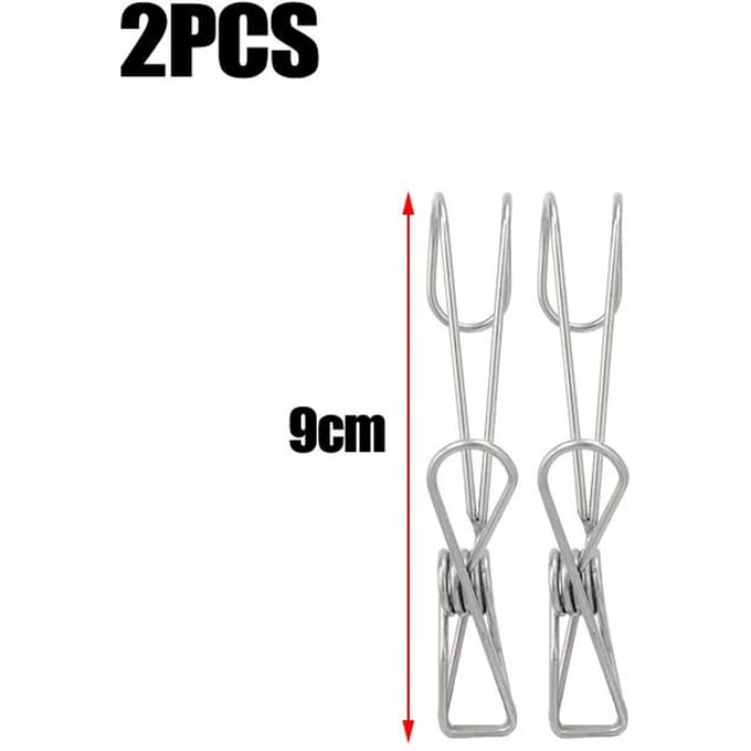 Lot de 1 à 10 pinces multifonctions en acier inoxydable pour linge, pinces à linge, pinces à linge, pinces d'étanchéité, crochets ménagers